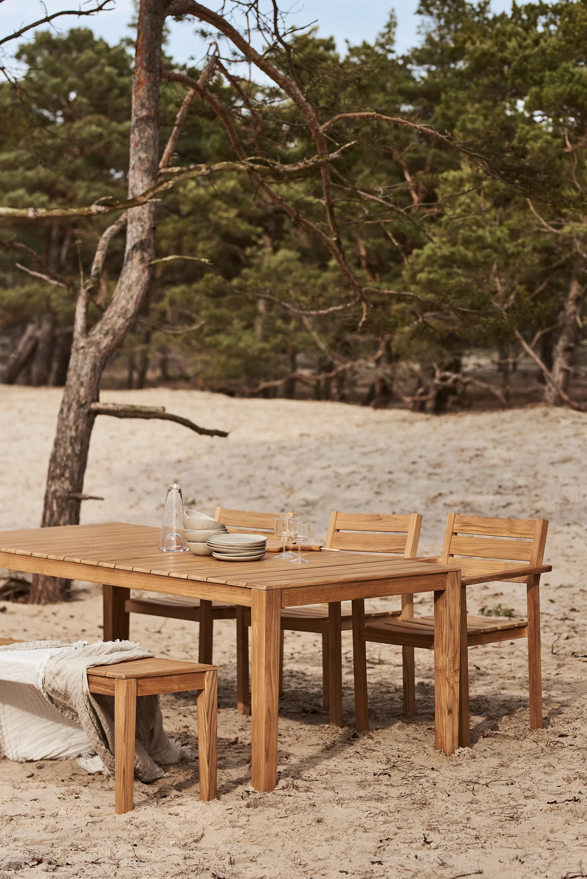 Sköndal bänk 199x40x45 cm, Teak 1898