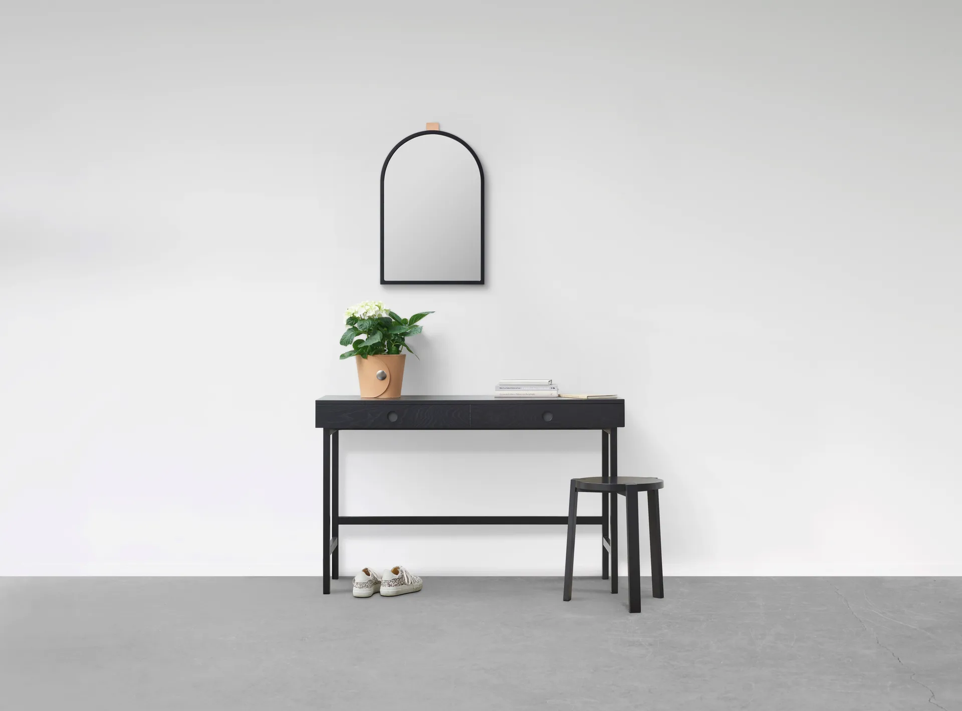 Echo väggspegel, Svart, 43x63 cm A2