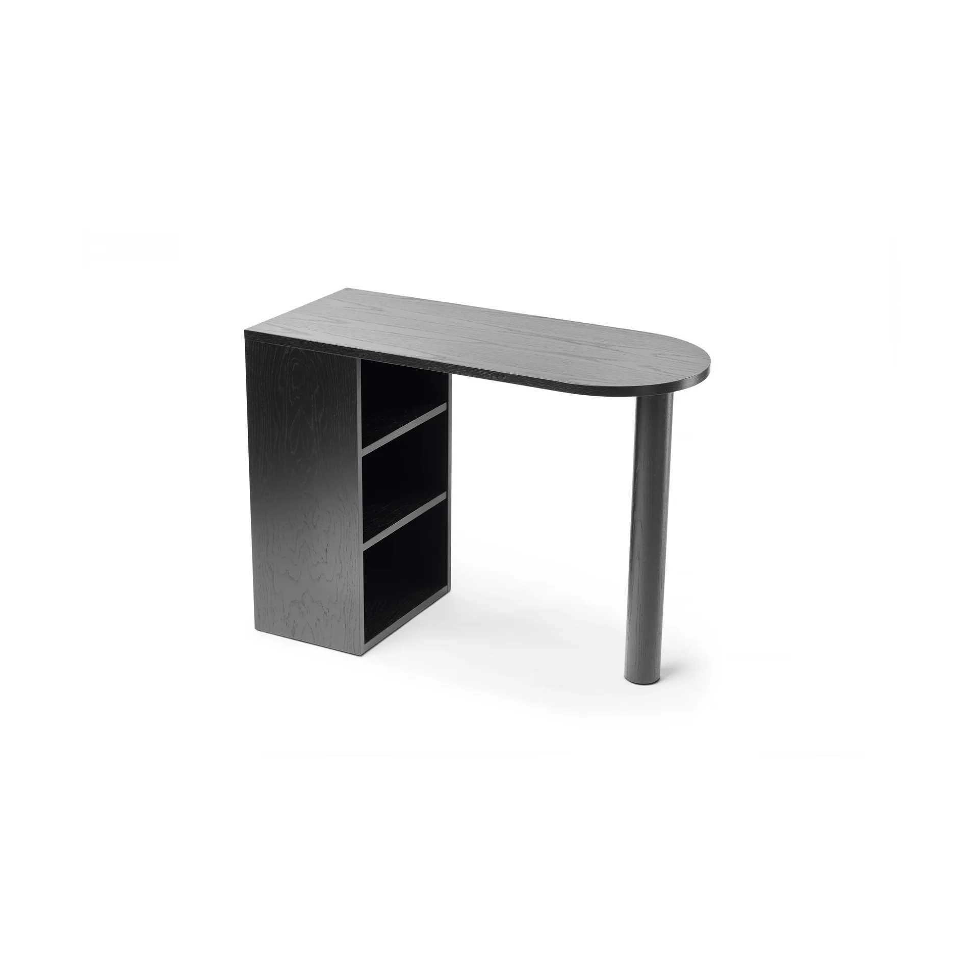 Hub skrivbord, Svartbetsad ek, 100x73x43 cm A2