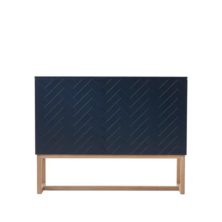 Story sideboard - midnattsblå, vitoljat ekstativ - A2