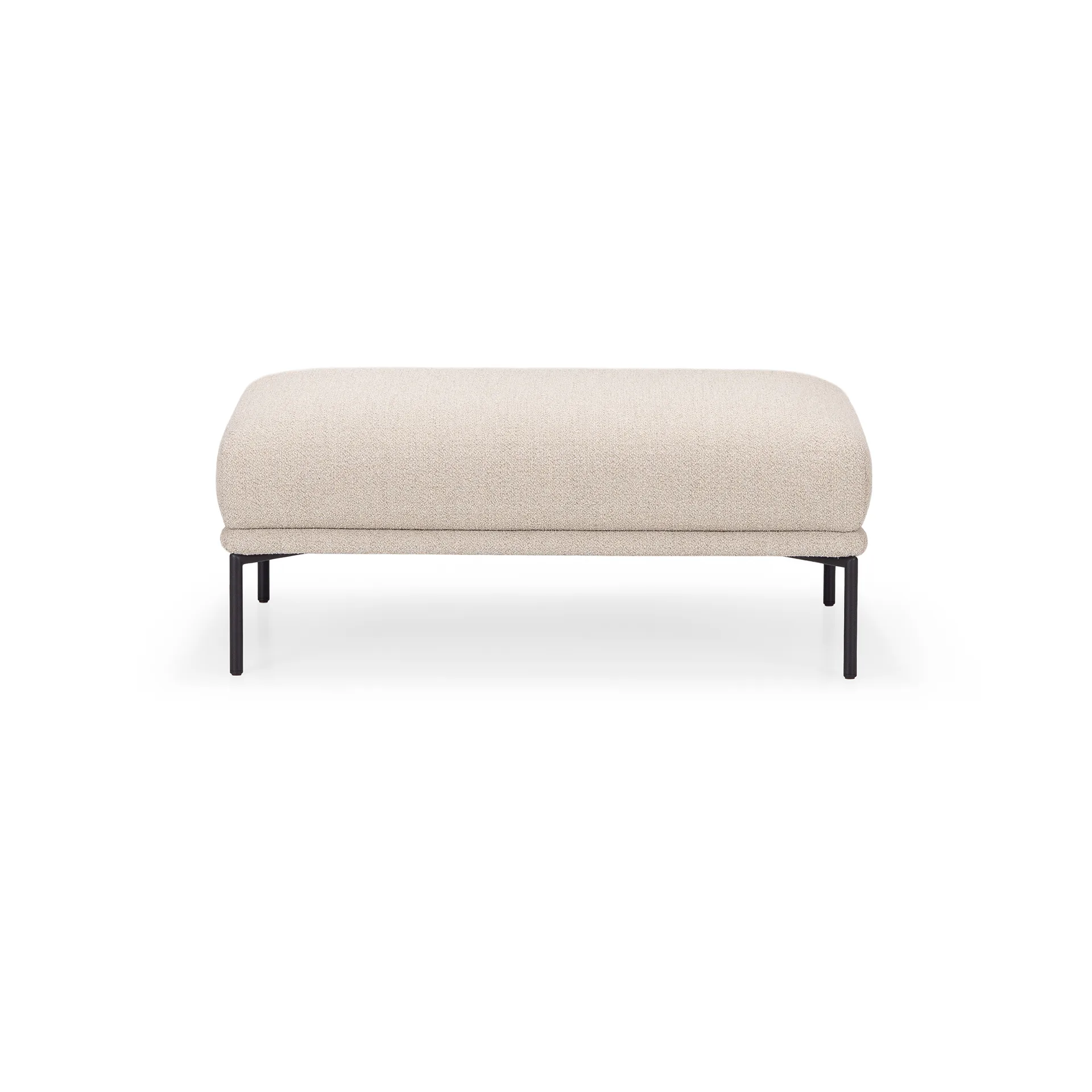 Baron ottoman 60x96 cm, Bohemian 010, svarta stålben Adea