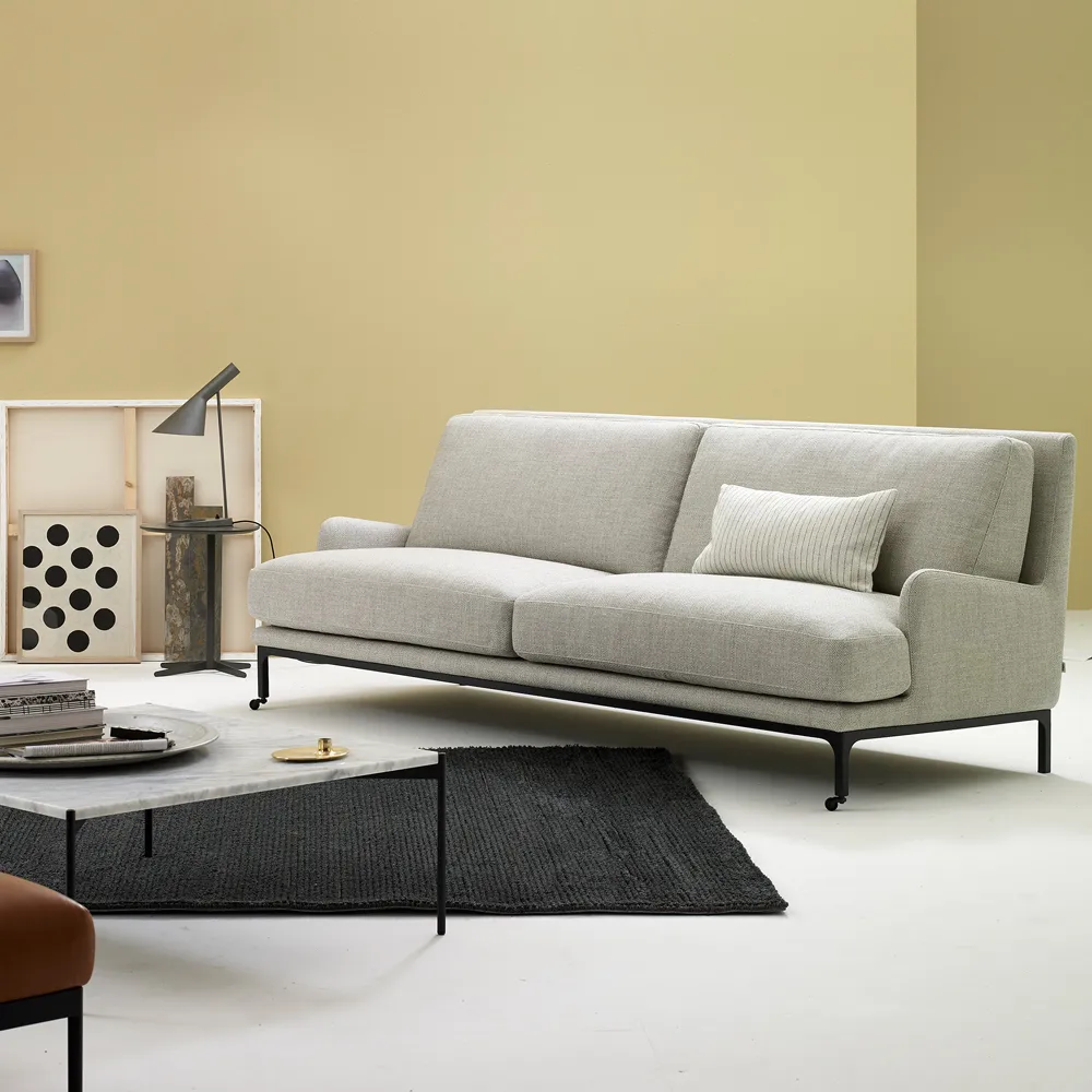 Mr. Jones soffa 230 cm, Aurora 11 rosa-svart Adea