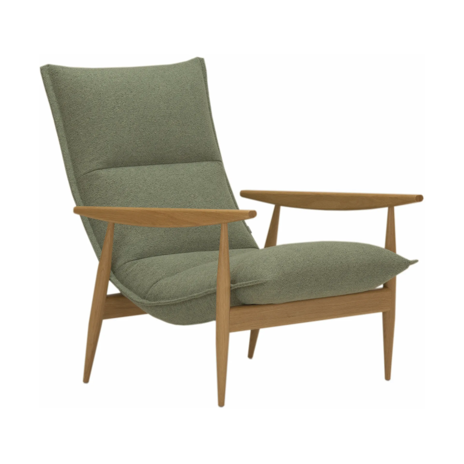 Tao fåtölj, Verso 193 green-natural oak Adea