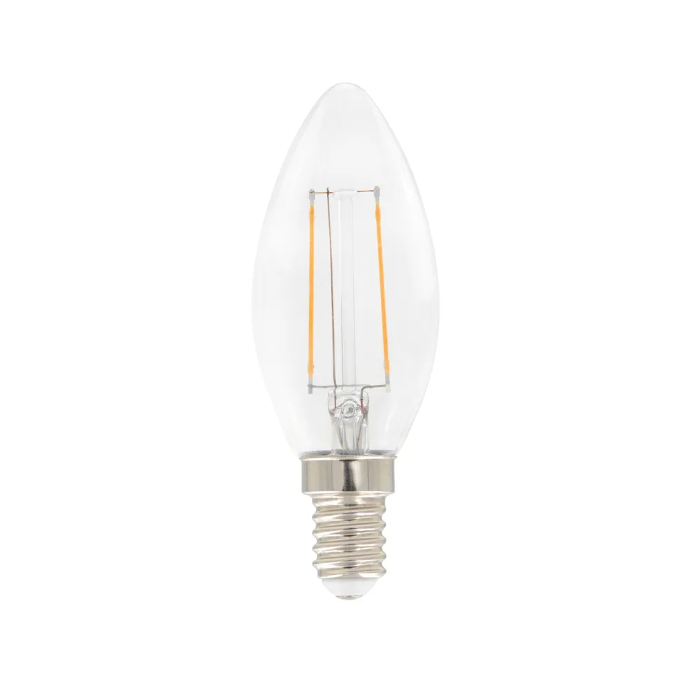 Airam Filament LED- kronljus C35 ljuskälla, klar, dimbar e14, 3w Airam