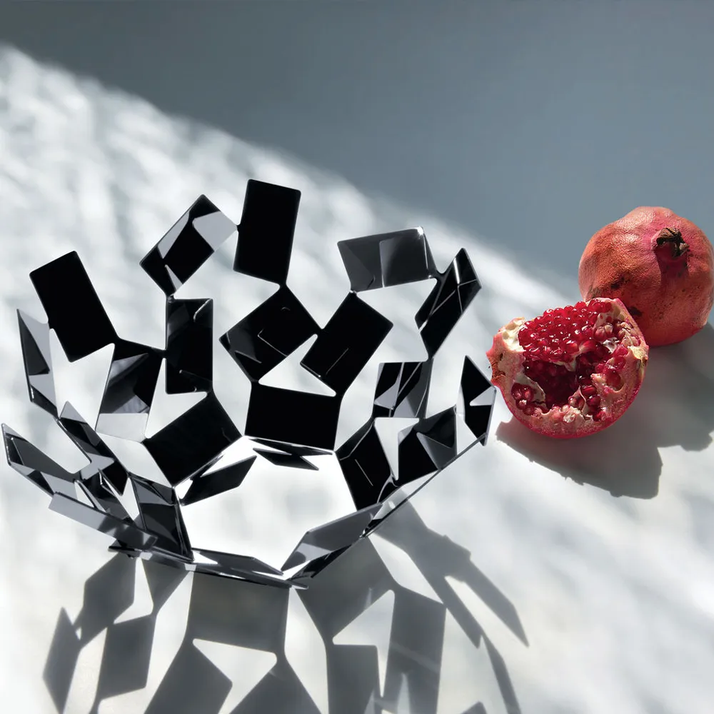 La Stanza dello Scirocco fruktkorg, svart, small Alessi