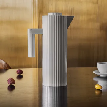 Plissé termoskanna 1 L - Vit - Alessi