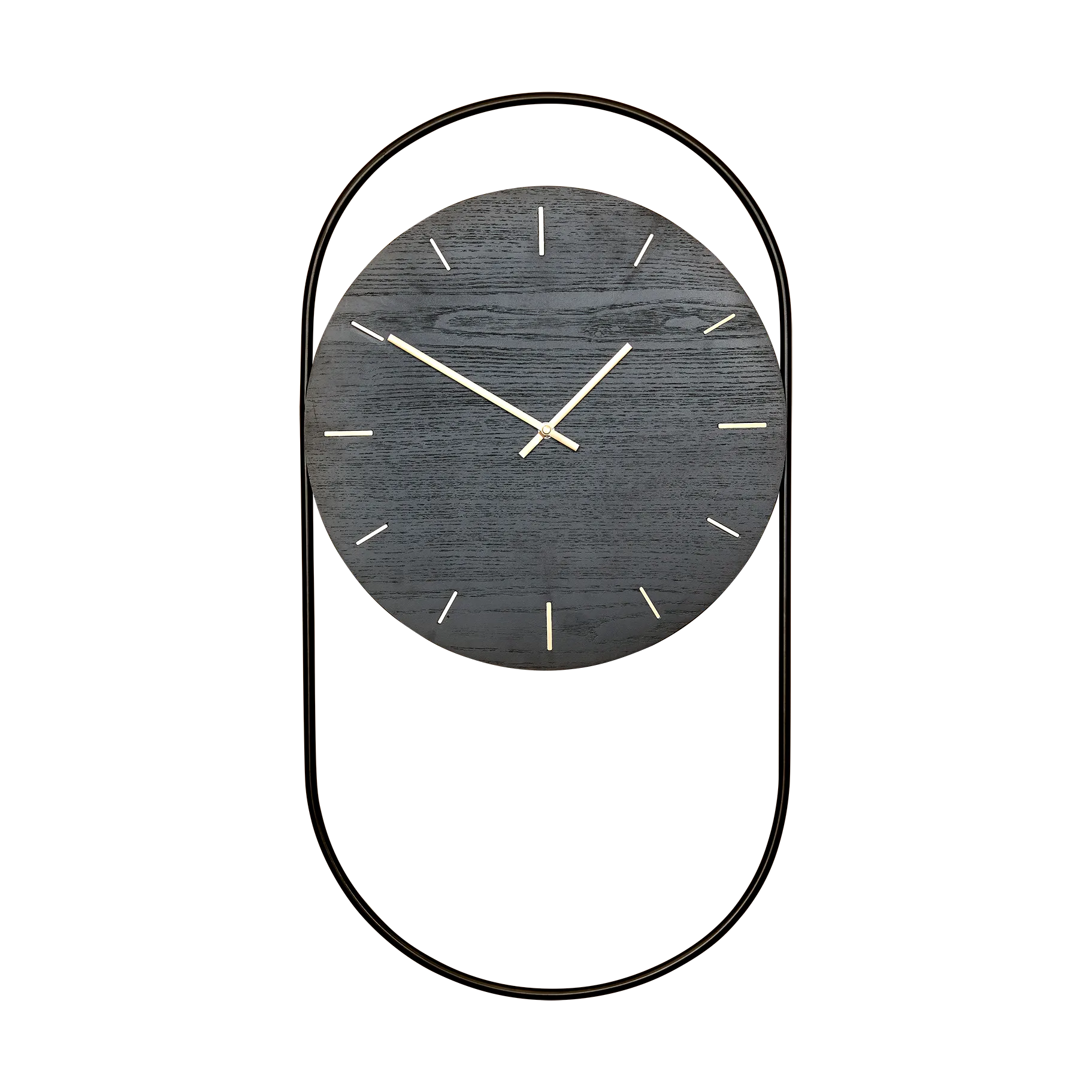 A-Wall väggklocka 41x76 cm, Black-brass Andersen Furniture