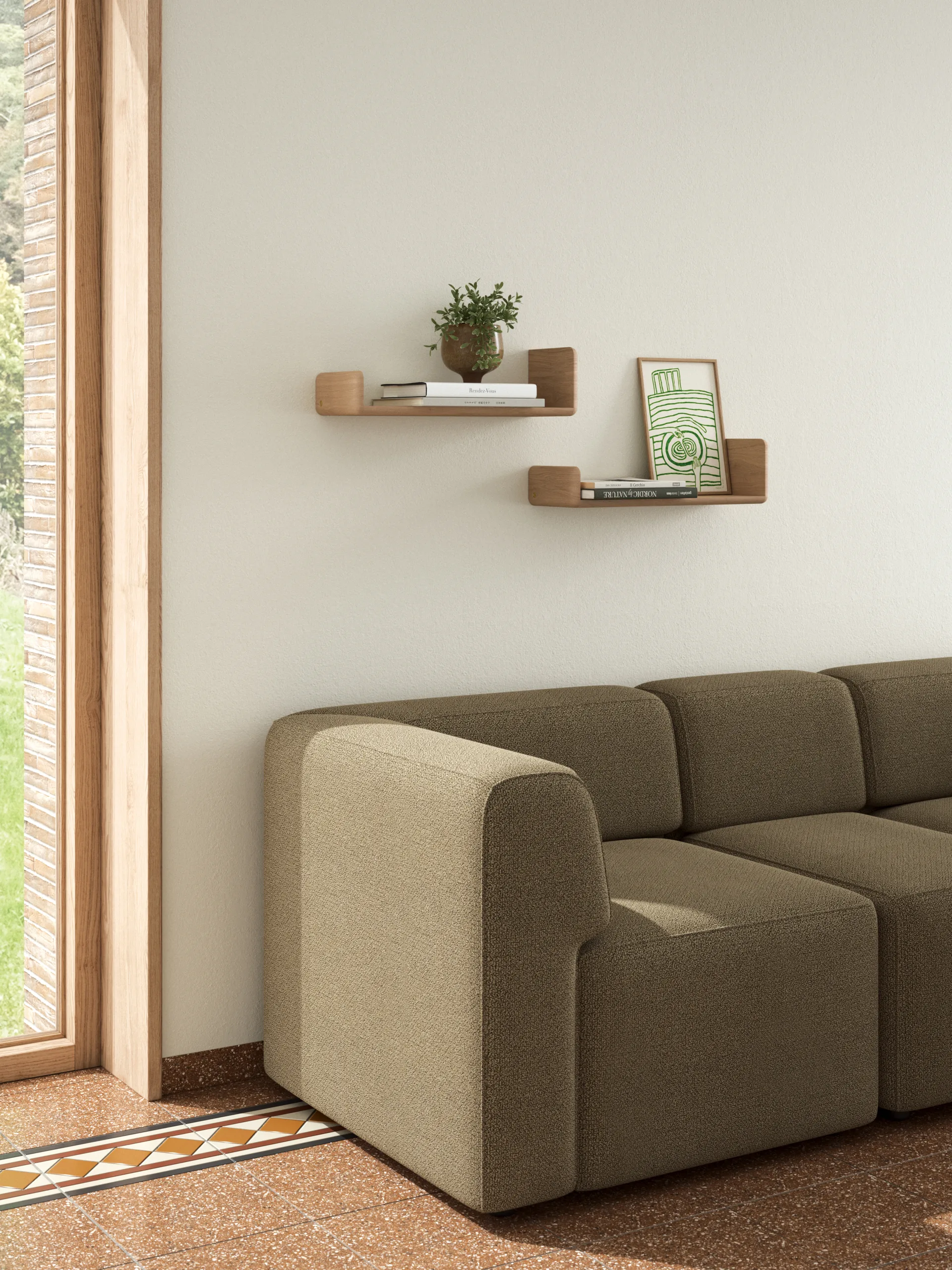 Level vägghylla, Oak, 55x18x9 cm Andersen Furniture