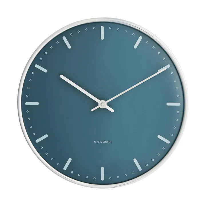 Arne Jacobsen City Hall klocka - Blå, Ø29 cm - Arne Jacobsen Clocks