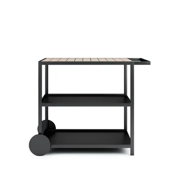 901 serveringsvagn - Mörkgrå-Svartlackad björk - Artek