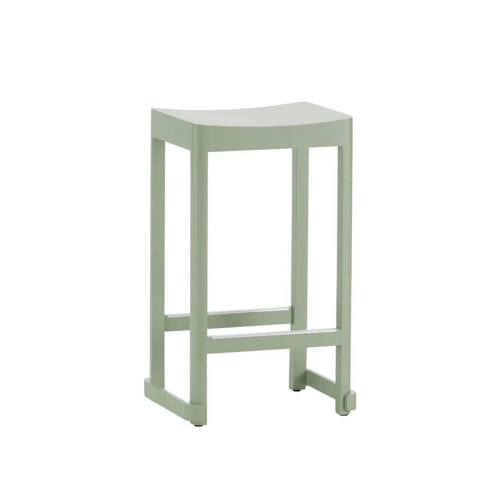 Atelier barpall, Grönlackerad björk-H65 cm Artek