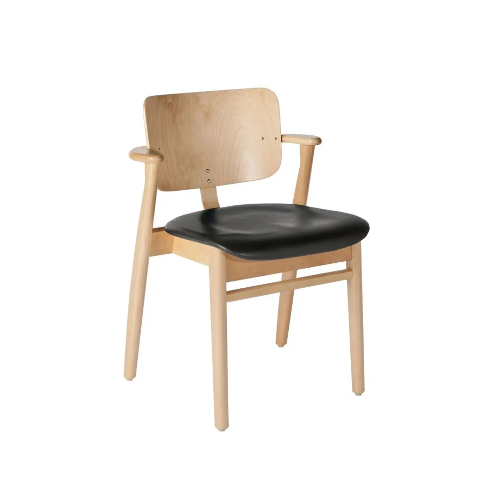 Domus stol, Prestige svart-björkstativ Artek
