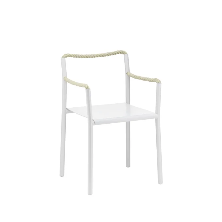 Rope stol - Ljusgrå pulverlack-Grå lack - Artek