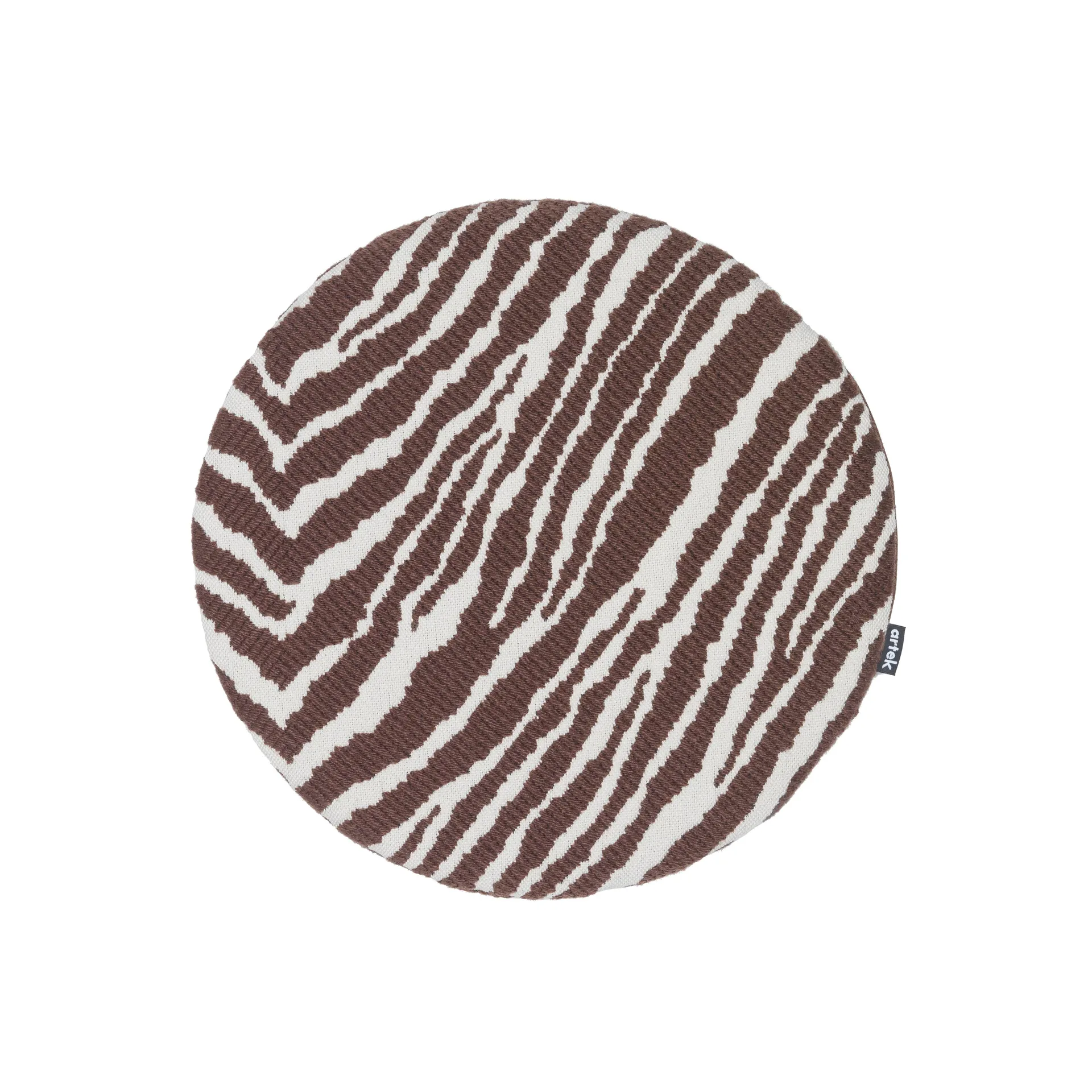 Zebra sittdyna Ø34 cm, Brun-vit Artek