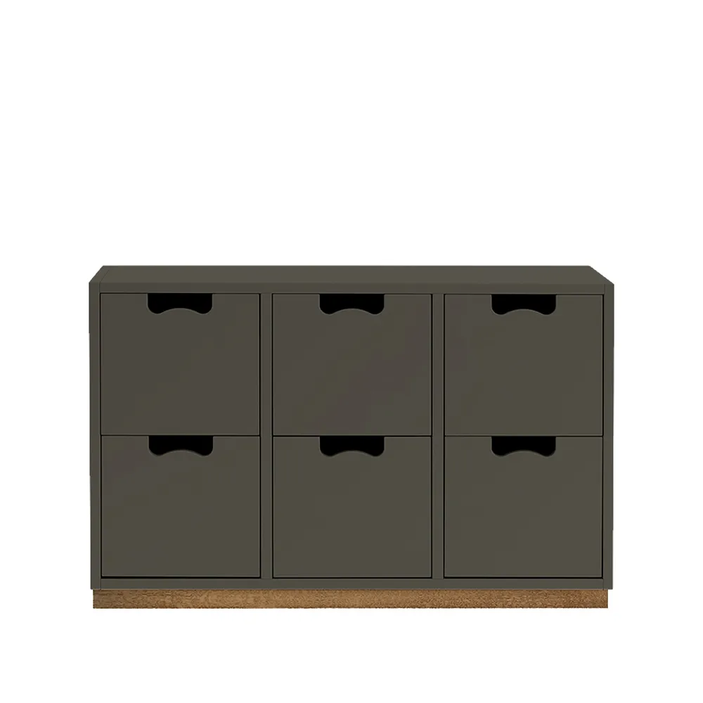 Snö B2 byrå, taupe, eksockel Asplund