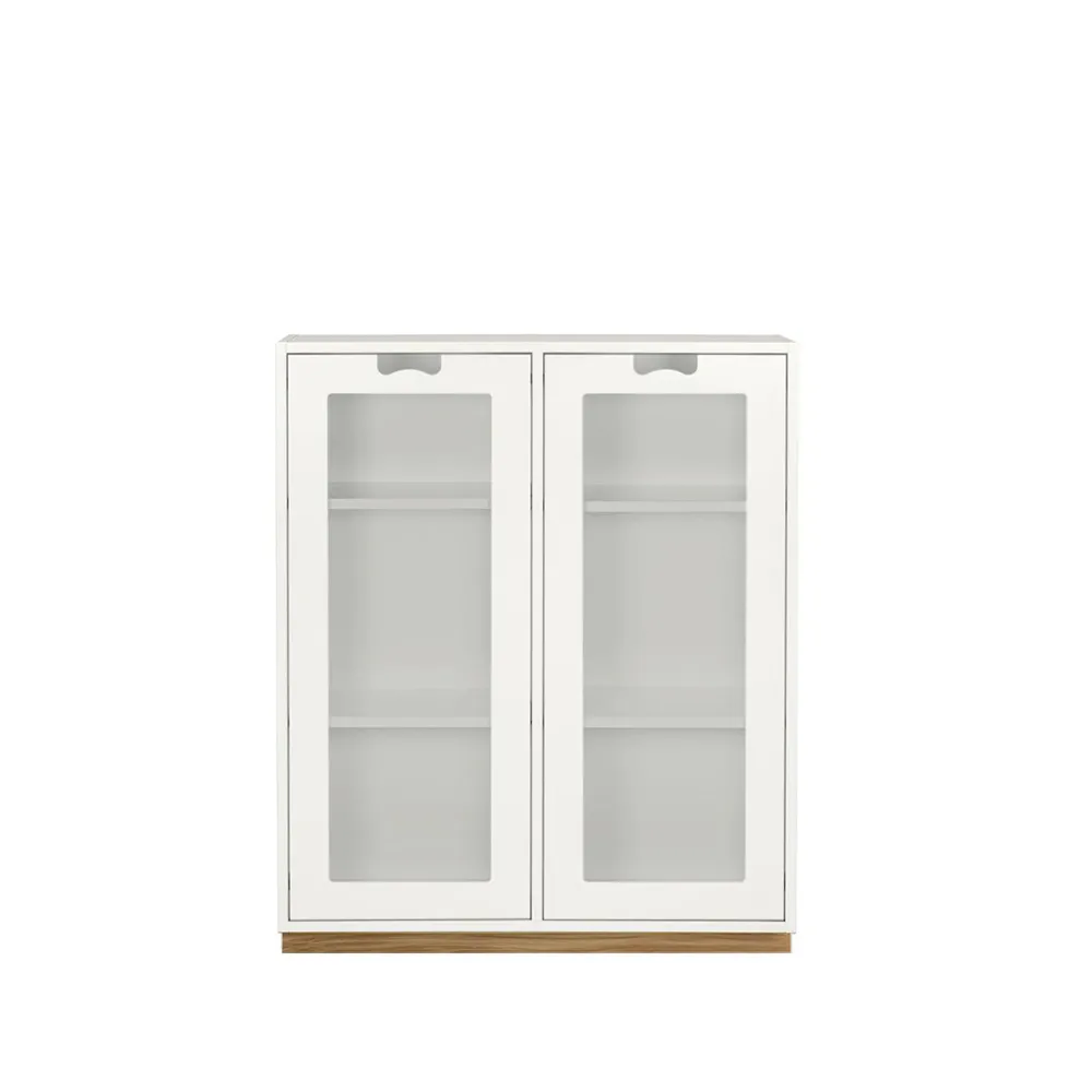 Snö E vitrinskåp, white, eksockel, dj.42 cm Asplund