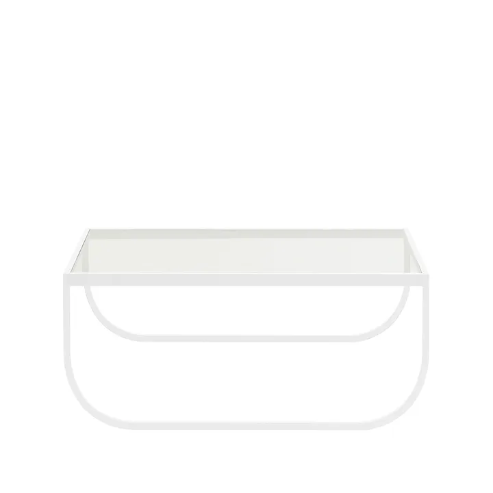 Tati High soffbord - glas, 15 vitt stativ - Asplund