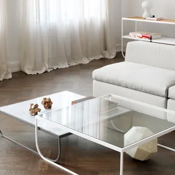 Tati High soffbord - marmor vit, char grey stativ - Asplund