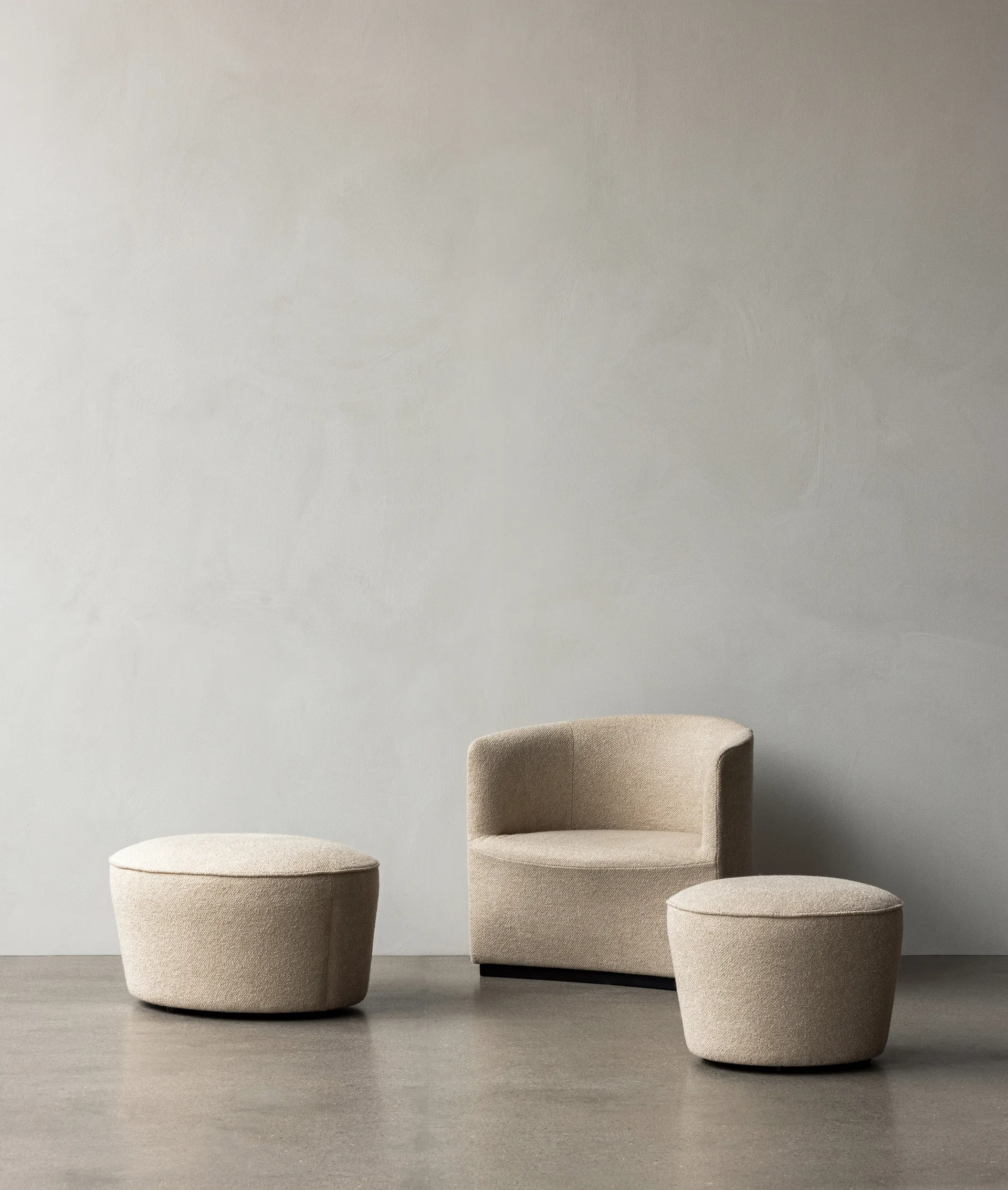 Cairn puff Ø60 cm, Bouclé 02 Audo Copenhagen