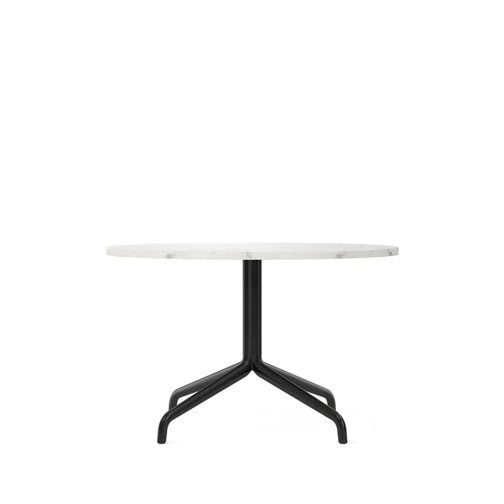 Harbour Column loungebord - Marble off white-svart stålstativ - Audo Copenhagen
