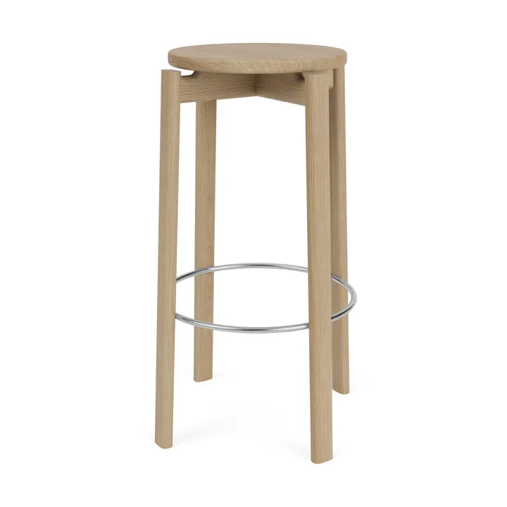 Passage barpall - Ek-rostfritt stål, 75 cm - Audo Copenhagen