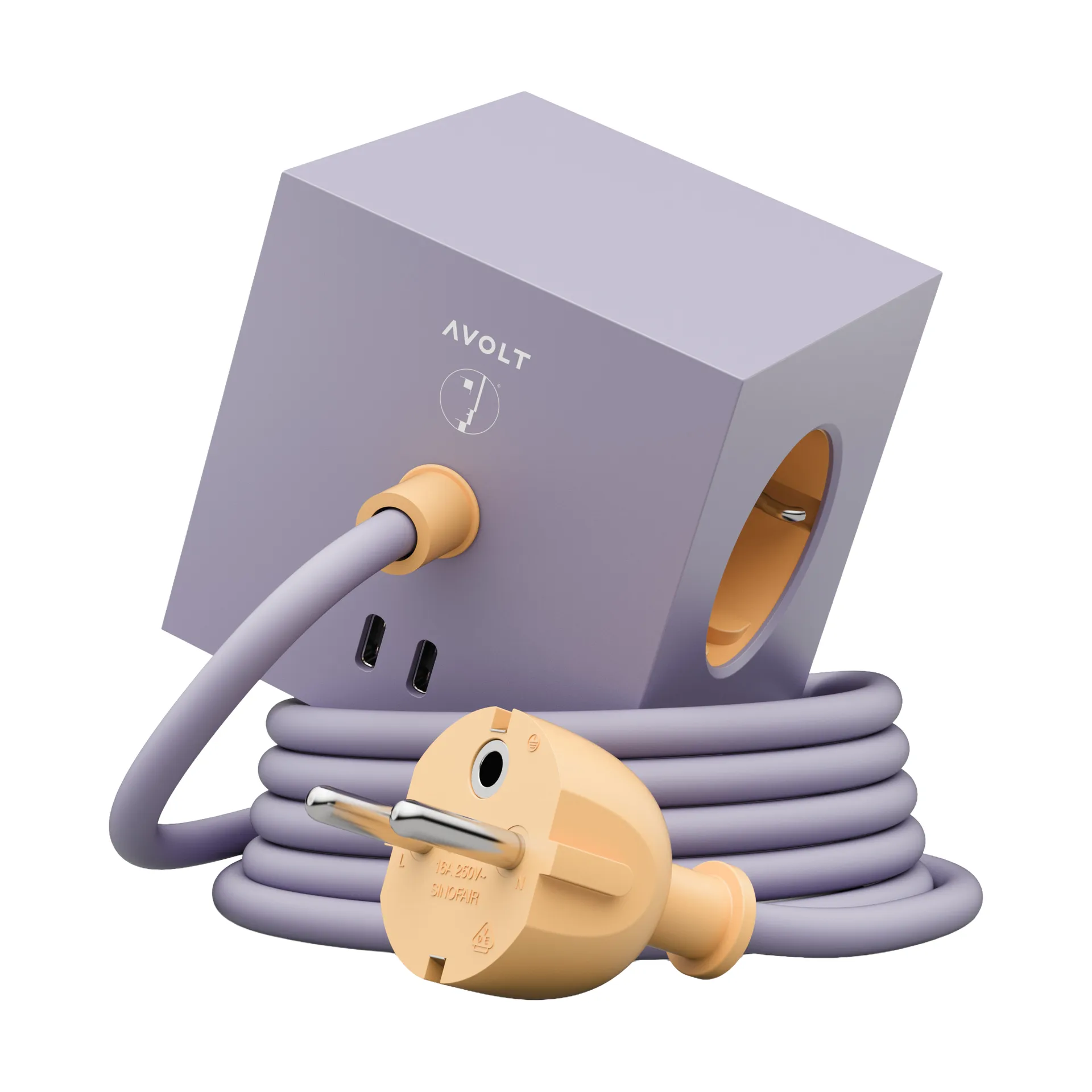 AVOLT x Bauhaus-Archiv Square 1 grenuttag USB-C, Lavender Glow Avolt