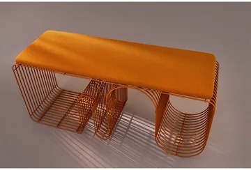 Curva sittbänk 100 cm - Amber - AYTM