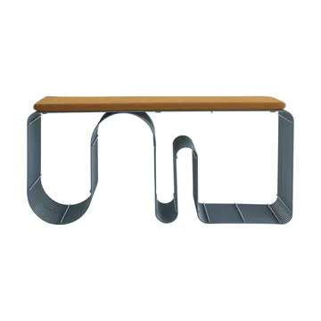 Curva sittbänk 100 cm - Dusty blue - AYTM
