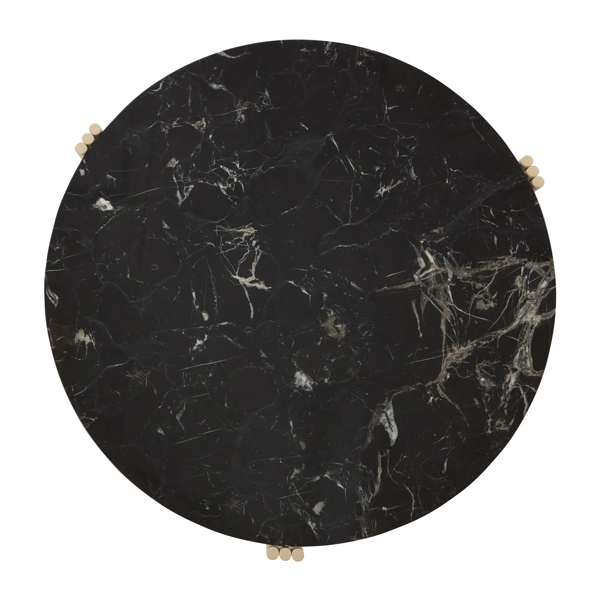 Tribus soffbord Ø80 cm, Light Sand-black AYTM