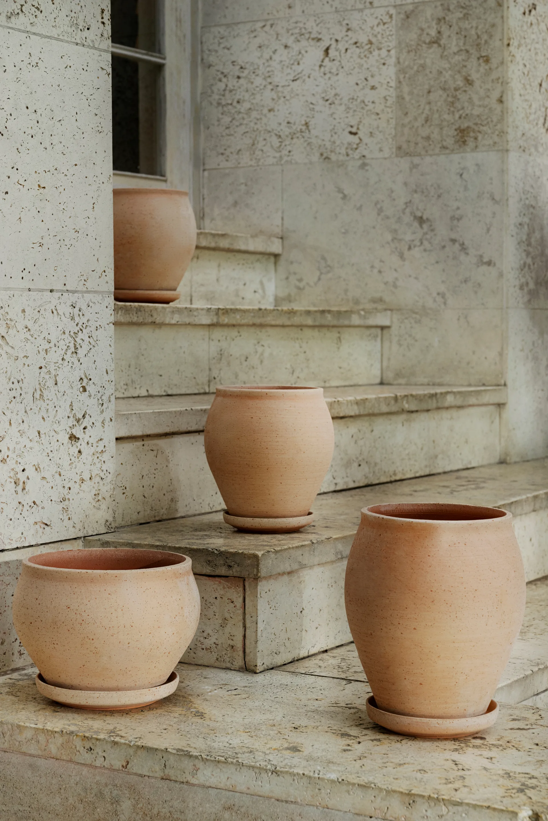 Delphi kruka med fat 2 delar, Rosa, Ø22 cm, tall Bergs Potter