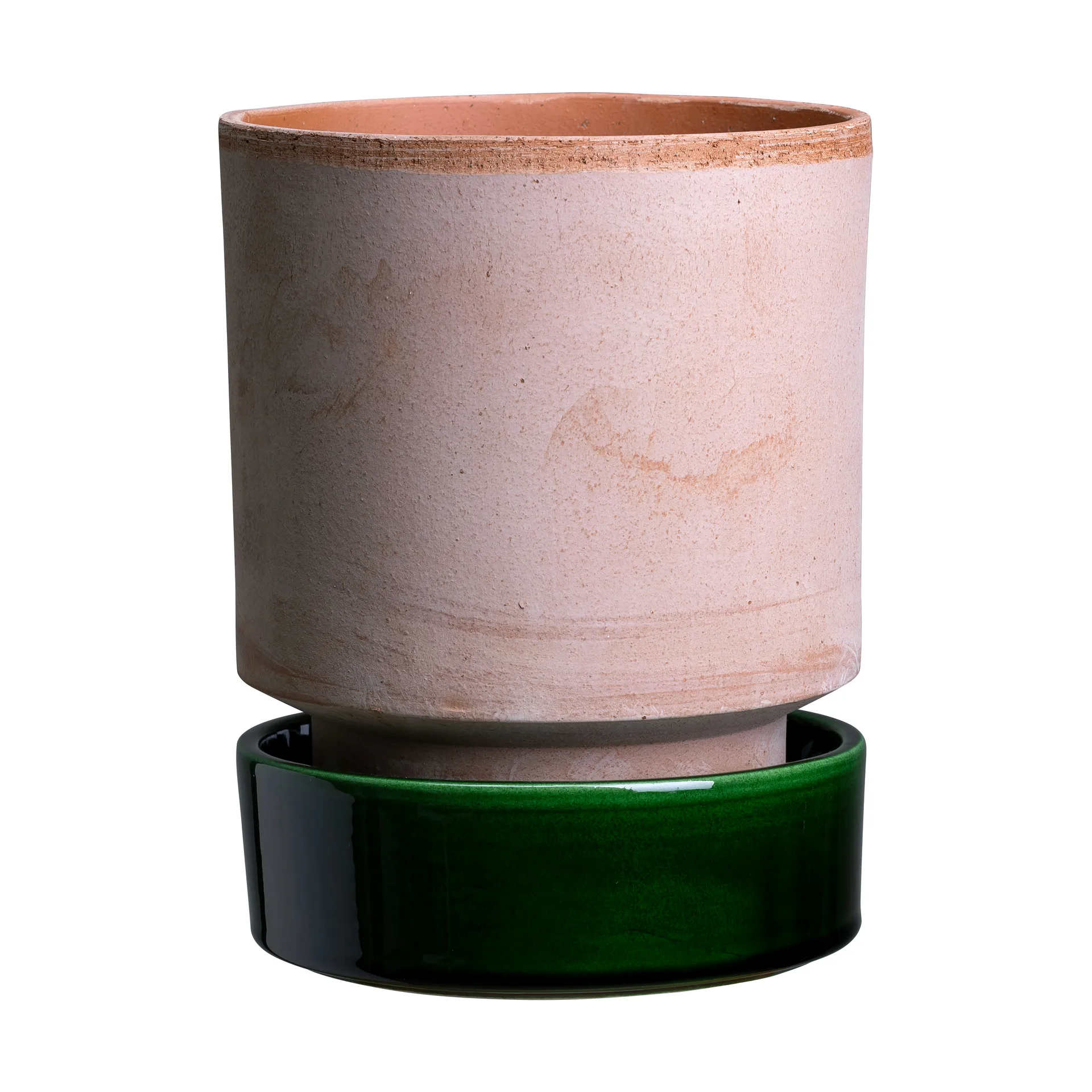 Hoff kruka, Ø14 cm, Raw Rosa-Emerald Green Bergs Potter