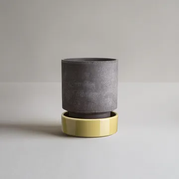 Hoff kruka - Ø18 cm, Raw Grey-Pale Yellow - Bergs Potter
