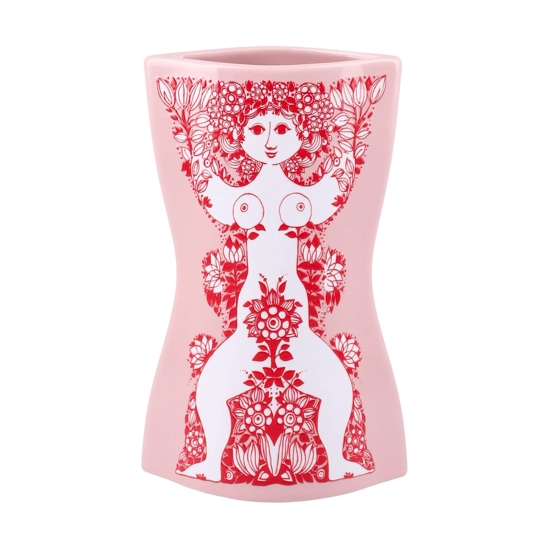 Nina vas, Pink-röd, 16,5 cm Bjørn Wiinblad
