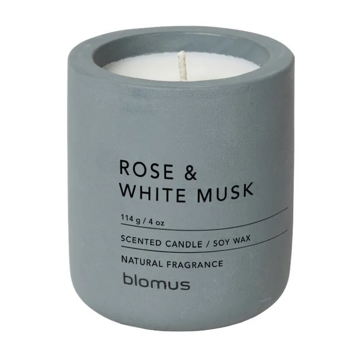Fraga doftljus 24 timmar - Rose & White Musk-Flintstone - blomus