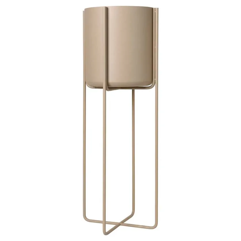 Kena kruka på ben M h80,5 cm Ø29 cm, Nomad (beige) blomus