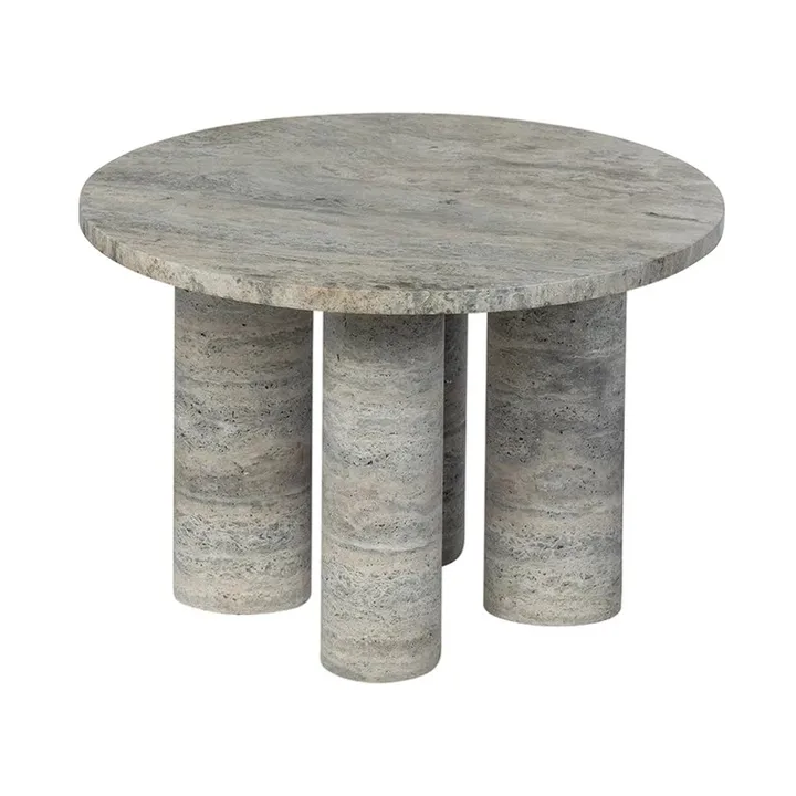 Volos sidobord S Ø52 cm - Silver Travertine - blomus