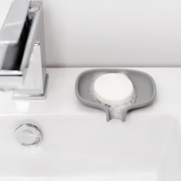 Soap Saver Flow tvålfat med avrinningspip small - Grå - Bosign