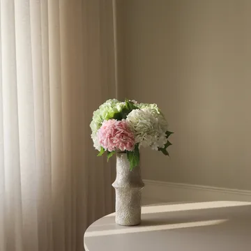 Hortensia konstgjord bukett - Rosa-vit-grön, 7 st - Botané