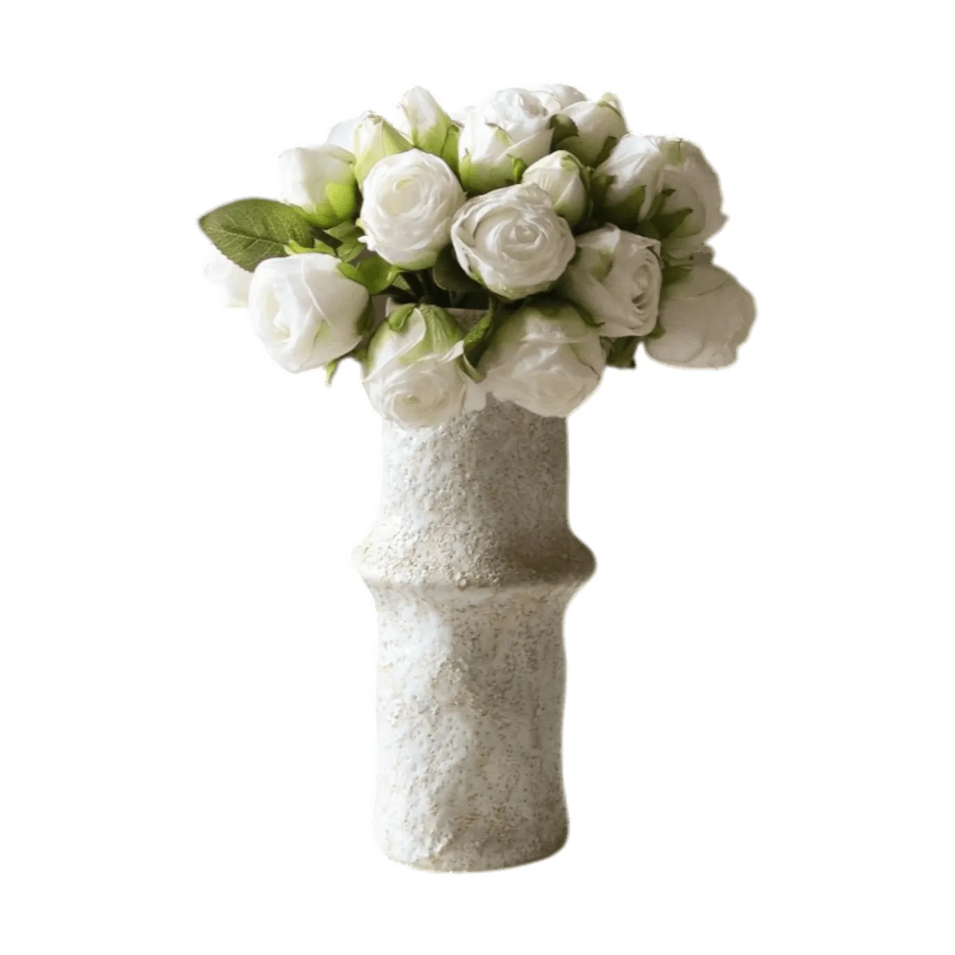 Rosor konstgjord bukett, Mini, vit 10 st Botané