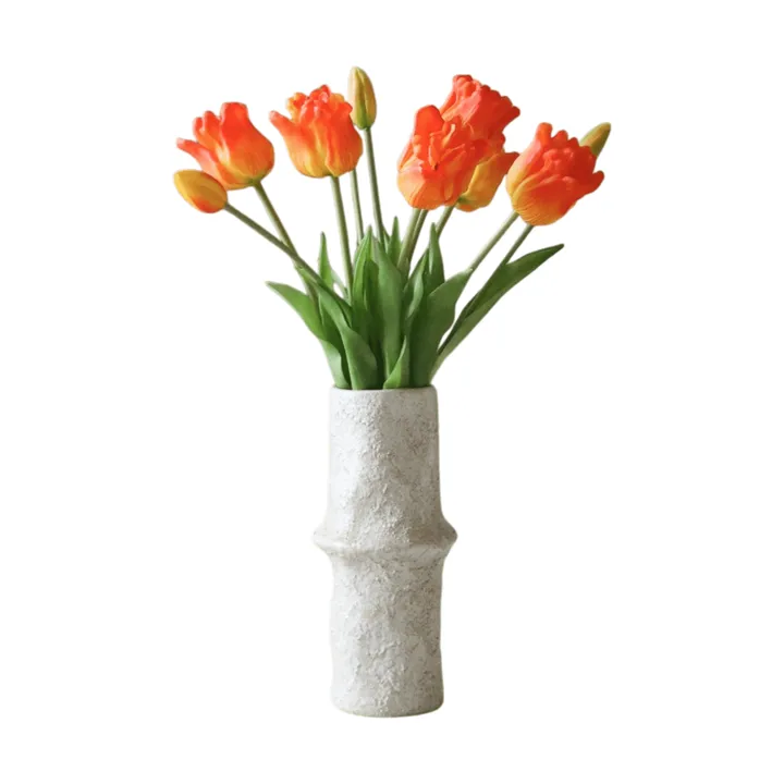 Tulpaner triumph konstgjord bukett - Orange, 10 st - Botané