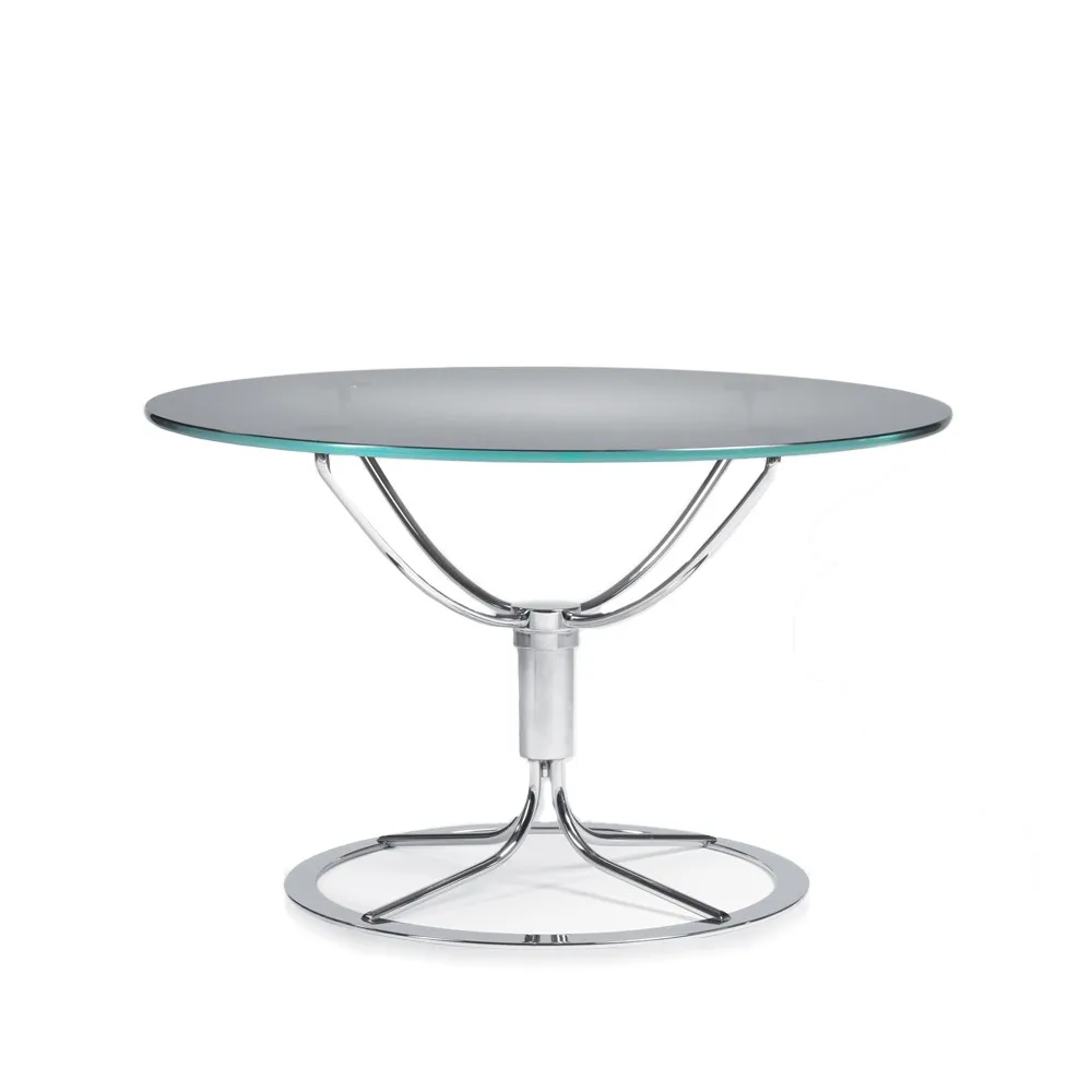 Jetson bord, glas svart raster-h. 37 cm-krom Bruno Mathsson International