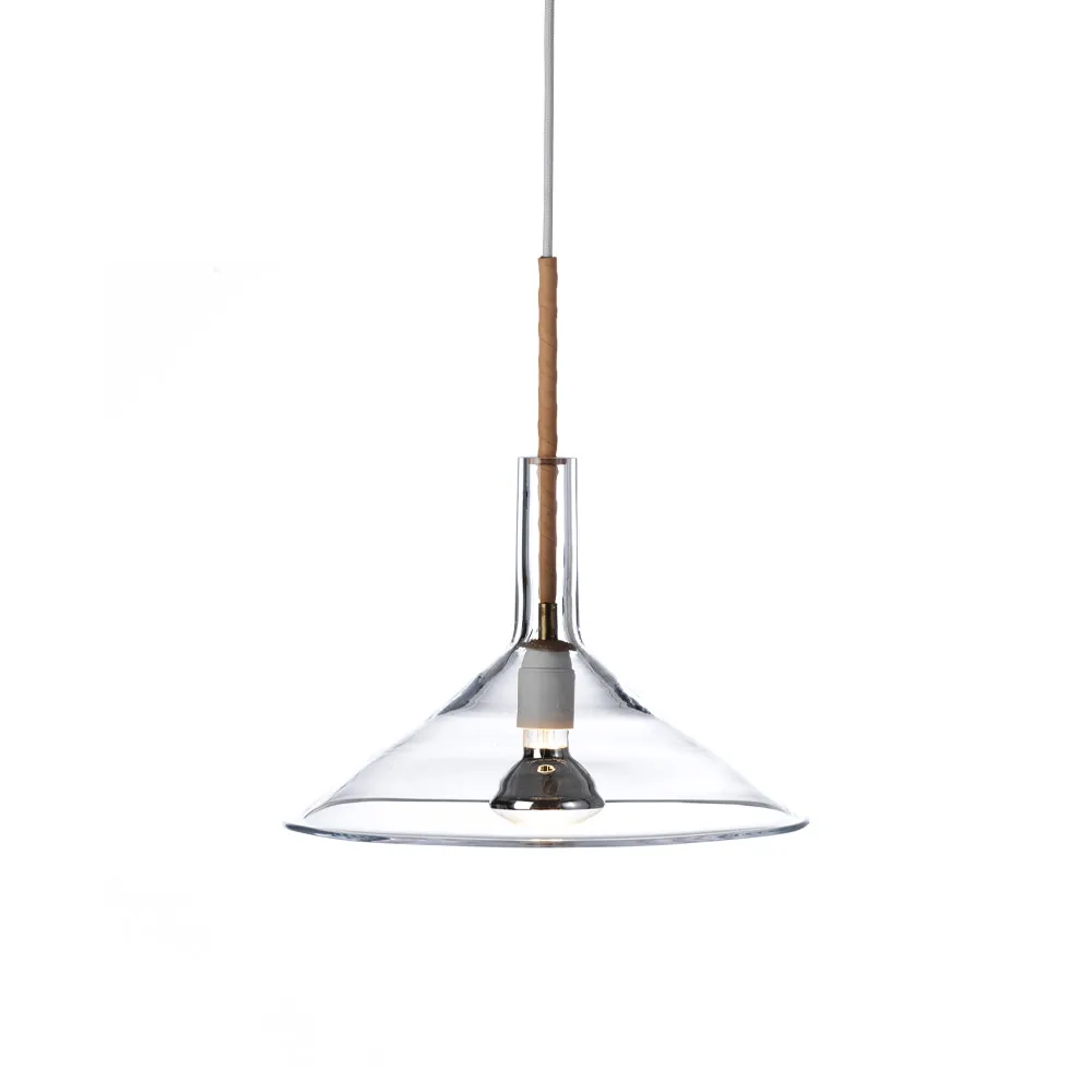 Tratten pendel, glas klart, led Bsweden