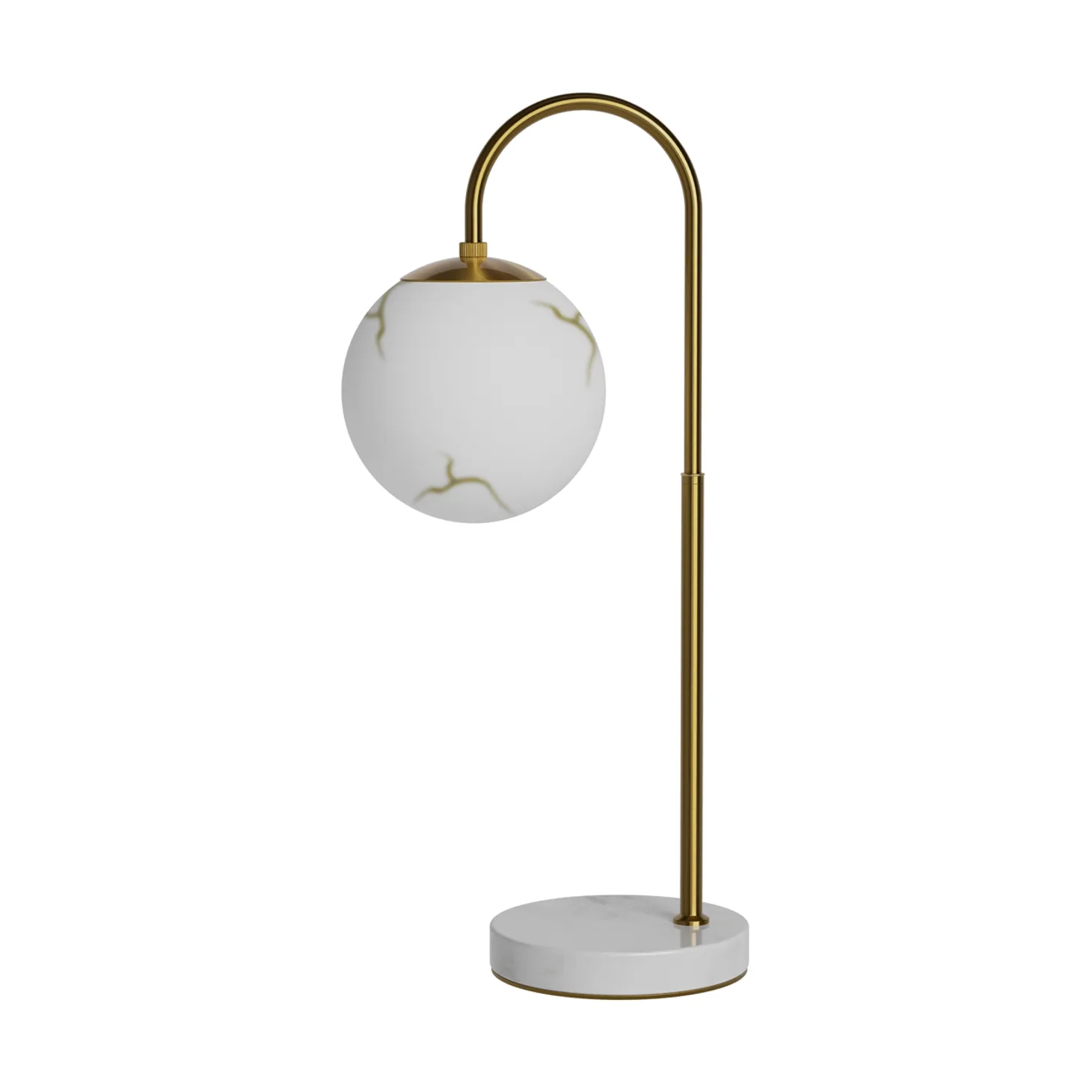 Bellagio bordslampa 60 cm, Mässing-vit By Rydéns