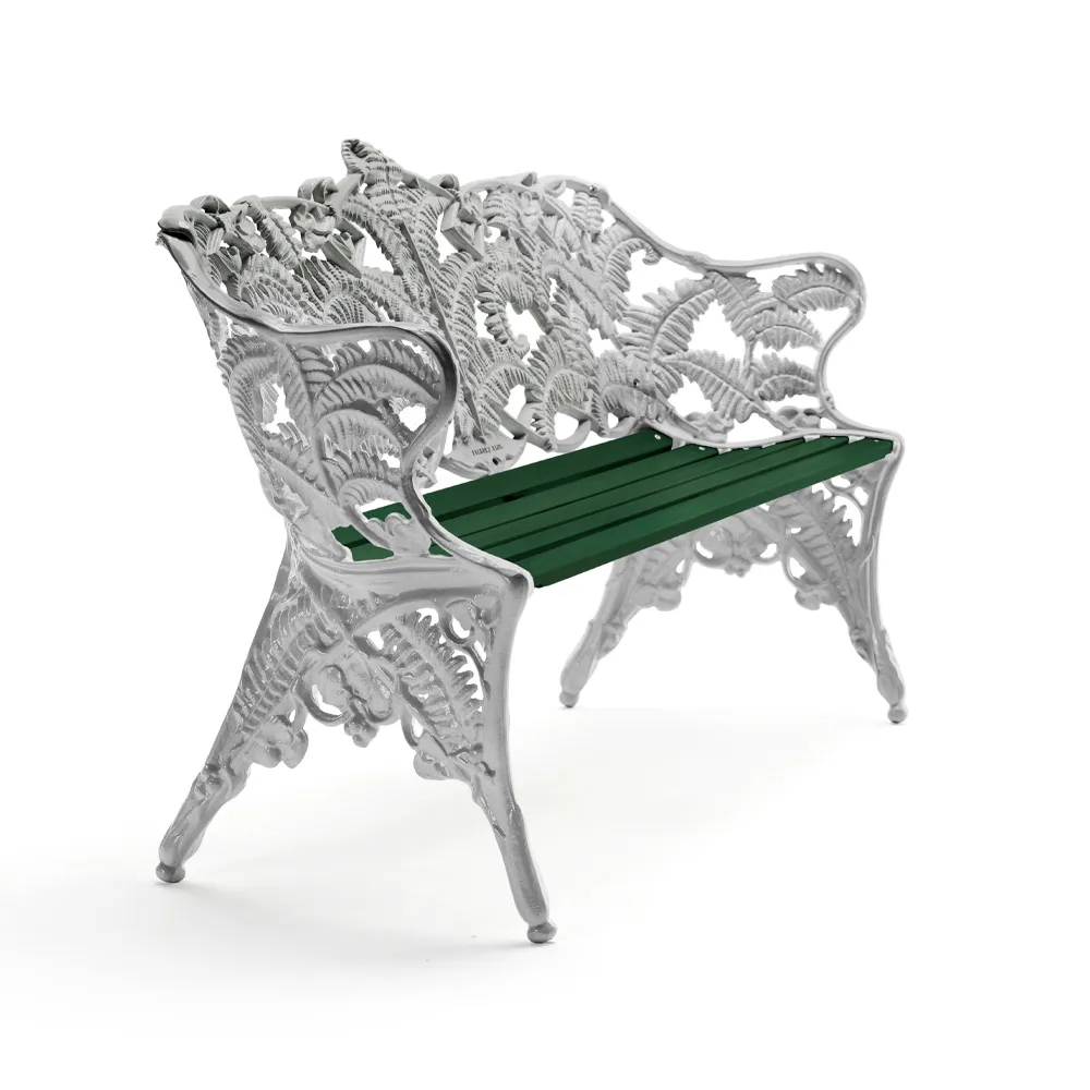Classic soffa, Grön, rå aluminiumstativ Byarums bruk