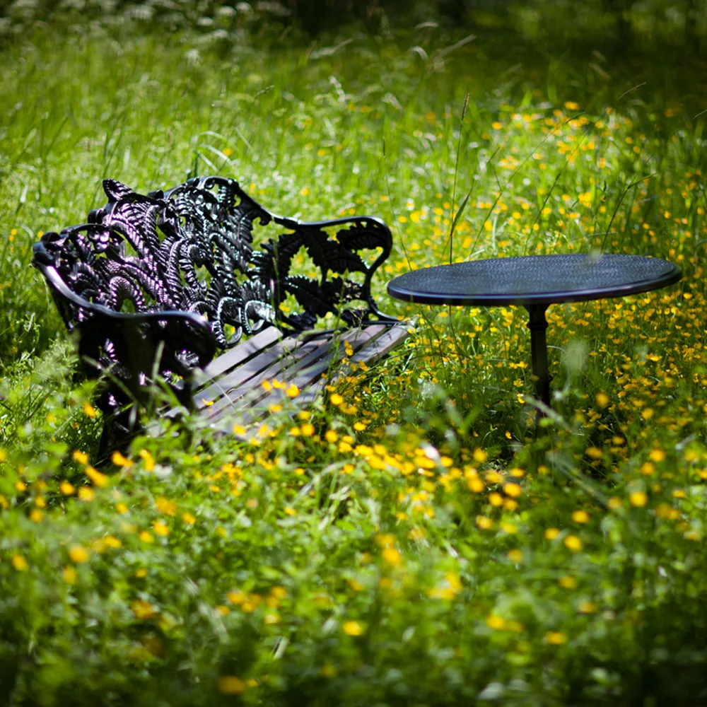 Classic soffa, Grön, vitt stativ Byarums bruk