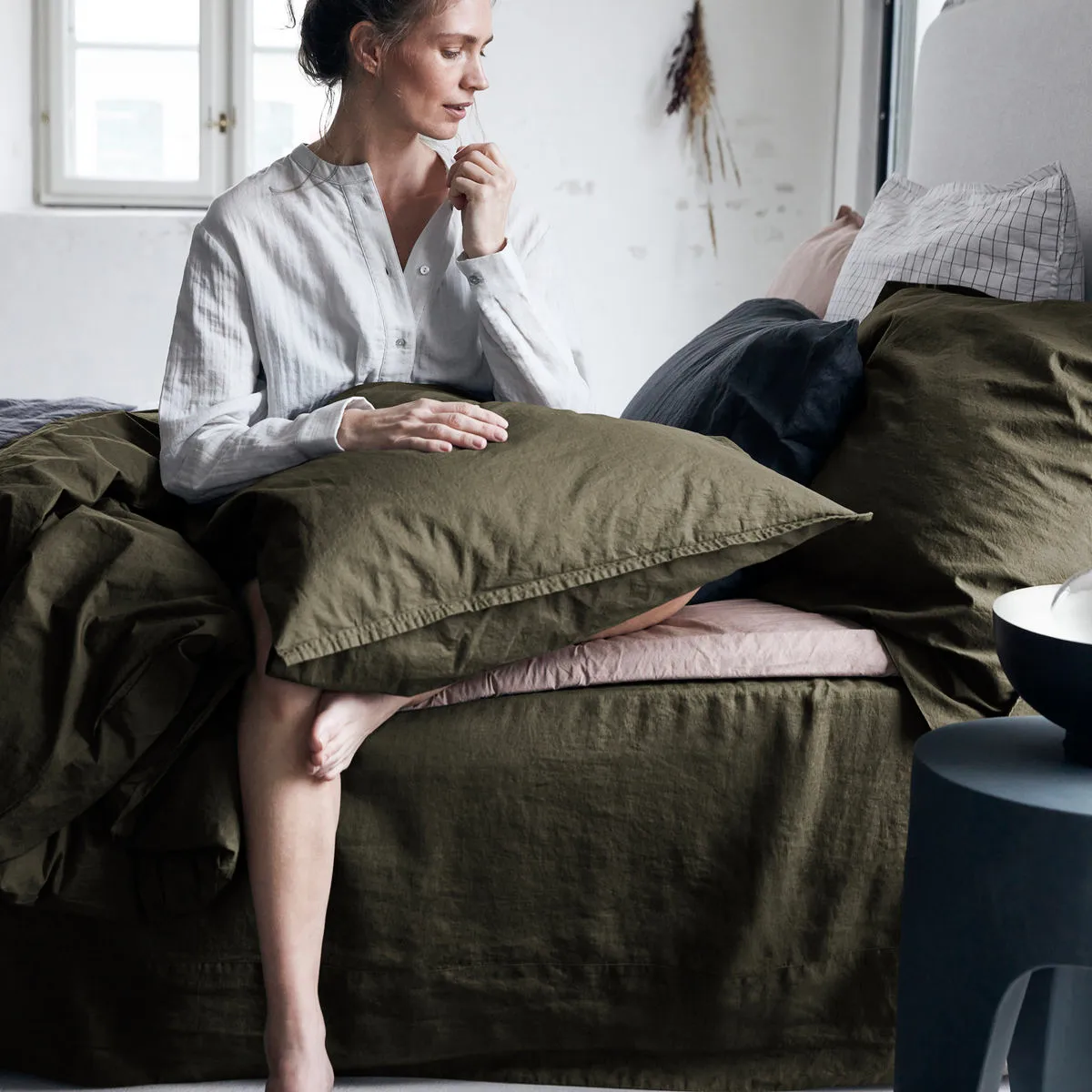 Ingrid bäddset 220x220 cm, Bark byNORD