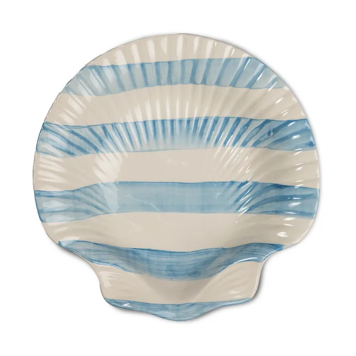 Armona stripe tallrik 23,5x23,5 cm - Ljusblå-vit - Byon