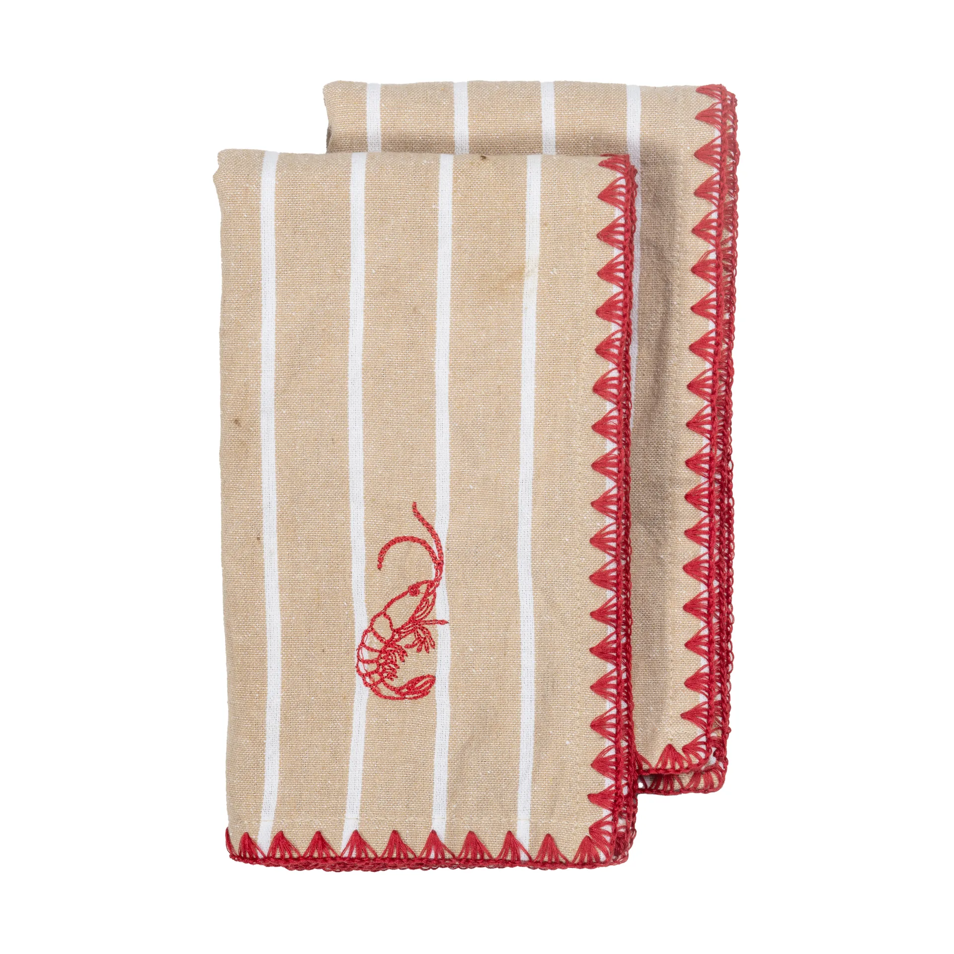 Bubba tygservett 45x45 cm 2-pack, Beige Byon