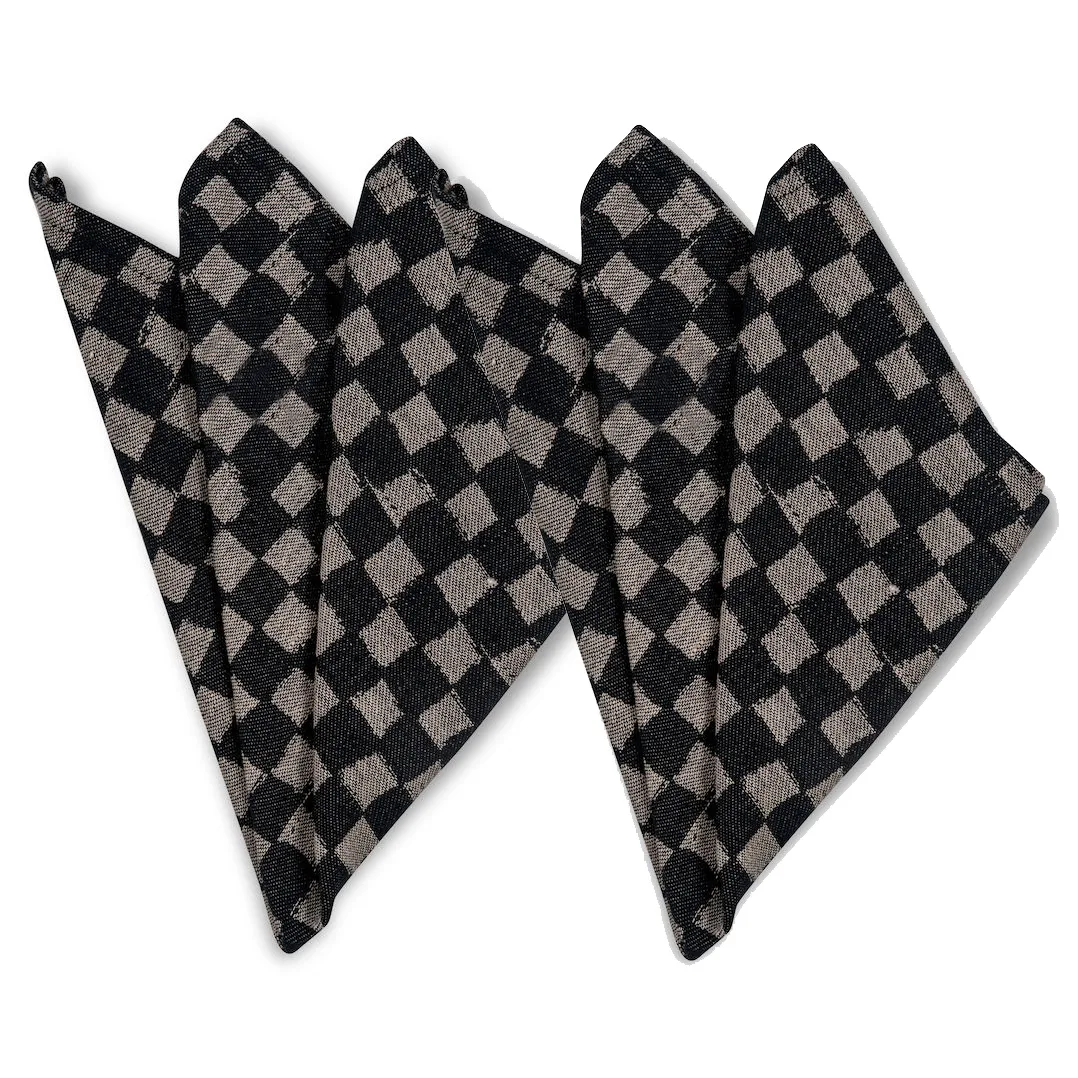 Checki tygservett 2-pack, Svart Byon