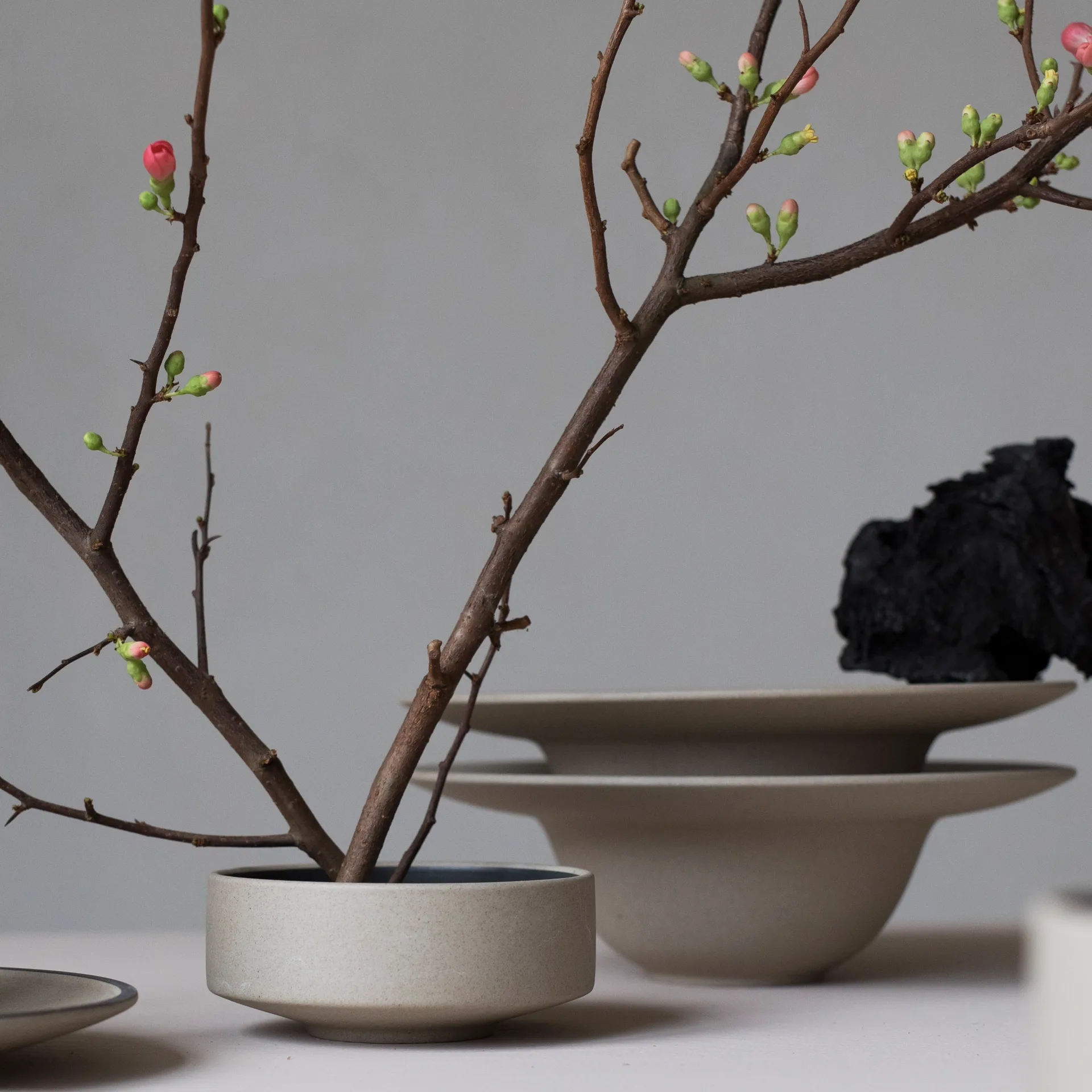 Fumiko sopptallrik, Beige-svart Byon